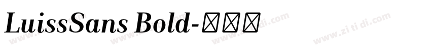LuissSans Bold字体转换